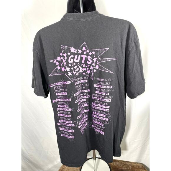 Olivia Rodrigo GUTS World Tour Tee Black L - Picture 2 of 7